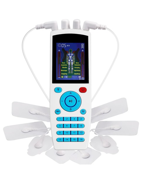 Массажер миостимулятор для тела FORTENGO EMS-200 4 канала, 16 программ, EMS/TENS, белый