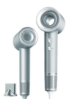 Фен для волос профессиональный FORTENGO SILVER STREAM D8 1600 Вт, с ионизацией, серый