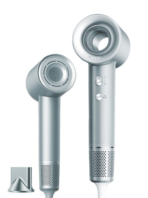 Фен для волос профессиональный FORTENGO SILVER STREAM D8 1600 Вт, с ионизацией, серый