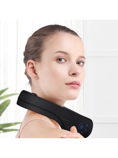 Массажер для шеи электрический, роликовый FORTENGO MSG-034 с ИК прогревом, черный