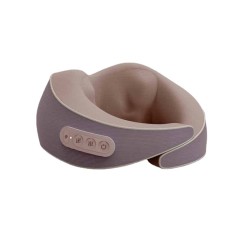 Массажная подушка для шеи FORTENGO KZ0564 электрическая, 6 роликов, с подогревом, беспроводная, сиреневый