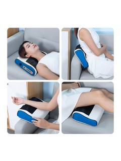 Массажная подушка для спины и шеи электрическая FORTENGO KZ0569 с подогревом, 12/220В, красная