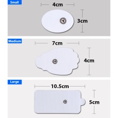 Электроды для миостимулятора EMS-120PL 10.5х5/7х4/4х3 см, 20 шт, универсальные