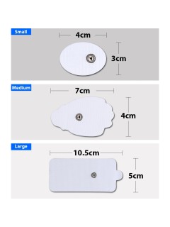 Электроды для миостимулятора EMS-120PL 10.5х5/7х4/4х3 см, 20 шт, универсальные