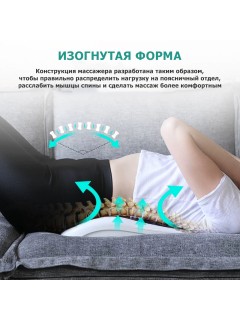 Массажер для спины электрический FORTENGO MSG-017, TENS/EMS, ИК прогрев, магнитотерапия, белый