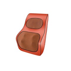 Массажная подушка для спины и шеи электрическая FORTENGO KZ0570 с подогревом, 12/220В, красная