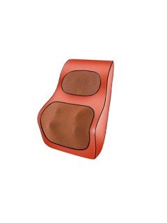 Массажная подушка для спины и шеи электрическая FORTENGO KZ0570 с подогревом, 12/220В, красная