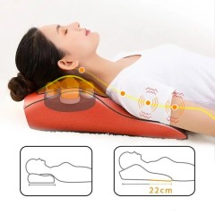 Массажная подушка для спины и шеи электрическая FORTENGO KZ0570 с подогревом, 12/220В, красная