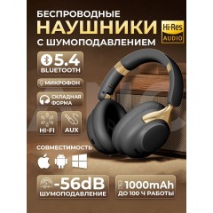 Наушники беспроводные большие FORTENGO TD-88 с шумоподавлением ANC, черные