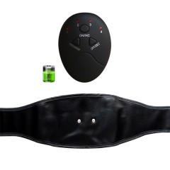 Пояс миостимулятор для тренировки пресса и похудения FORTENGO EMS-050, 6 программ, EMS, универсальный размер, черный