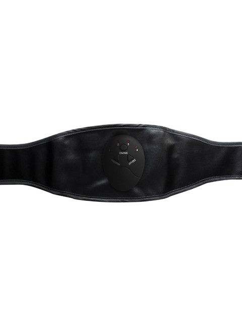 Пояс миостимулятор для тренировки пресса и похудения FORTENGO EMS-050, 6 программ, EMS, универсальный размер, черный