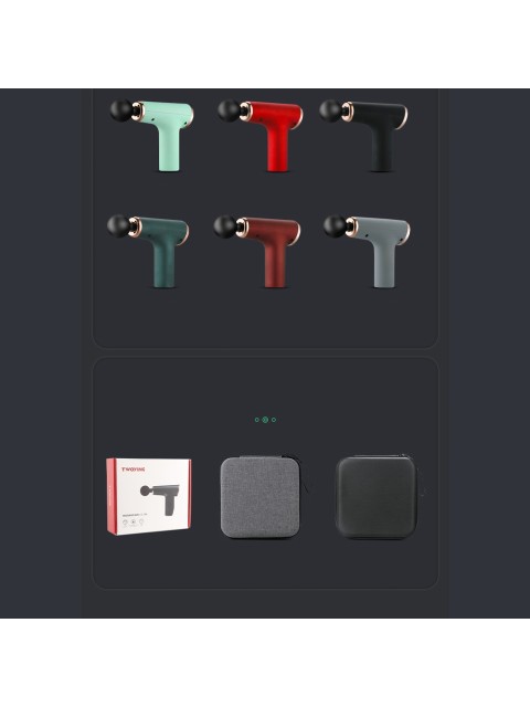 Перкуссионный массажер для тела FORTENGO MSG-012, 4 насадки, черный