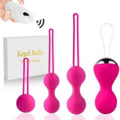 Тренажер Кегеля для женщин FORTENGO Kegel Balls с вибрацией, для укрепления мышц малого таза, розовый