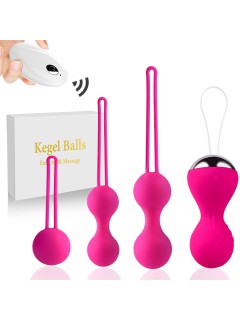 Тренажер Кегеля для женщин FORTENGO Kegel Balls с вибрацией, для укрепления мышц малого таза, розовый