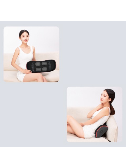 Массажер для спины электрический FORTENGO MSG-018, TENS/EMS, ИК прогрев, магнитотерапия, черный