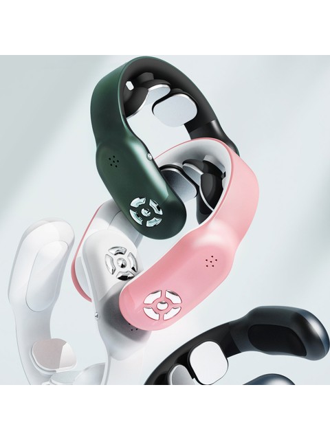 Массажер для шеи электрический, импульсный FORTENGO MSG-035, вибромассаж, ИК прогрев, пульт ДУ, TENS/EMS, темно-зеленый