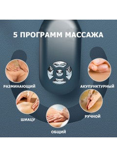 Массажер для шеи электрический, импульсный FORTENGO MSG-035, вибромассаж, ИК прогрев, пульт ДУ, TENS/EMS, темно-зеленый