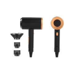 Фен для волос профессиональный с насадками, ионизацией FORTENGO AIR STREAM D087 2000 Вт, черный