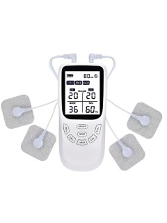 Массажер миостимулятор для тела FORTENGO EMS-130 2 канала, 36 программ, EMS/TENS, белый