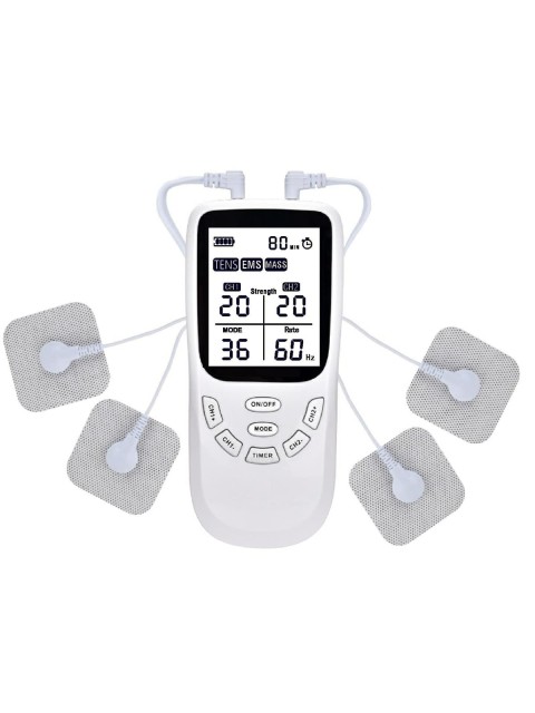 Массажер миостимулятор для тела FORTENGO EMS-130 2 канала, 36 программ, EMS/TENS, белый