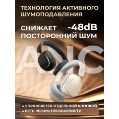 Наушники беспроводные большие FORTENGO TD-66 с шумоподавлением ANC, белые