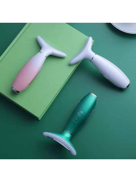 Микротоковый лифтинг массажер для лица FORTENGO MPF-11, с EMS и LED технологией, розовый