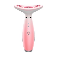 Микротоковый лифтинг массажер для лица FORTENGO MPF-11, с EMS и LED технологией, розовый