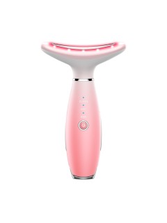 Микротоковый лифтинг массажер для лица FORTENGO MPF-11, с EMS и LED технологией, розовый