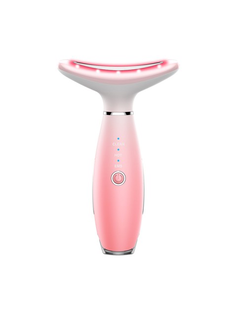 Микротоковый лифтинг массажер для лица FORTENGO MPF-11, с EMS и LED технологией, розовый