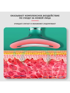 Микротоковый лифтинг массажер для лица FORTENGO MPF-11, с EMS и LED технологией, розовый