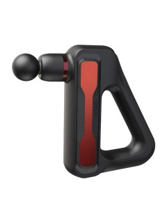 Перкуссионный массажер для тела FORTENGO MSG-014, 8 насадок, черный с красным