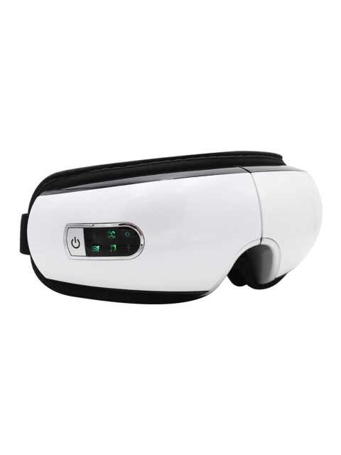 Очки массажер для глаз FORTENGO MSG-004 с вибрацией, музыкой и подогревом, белые