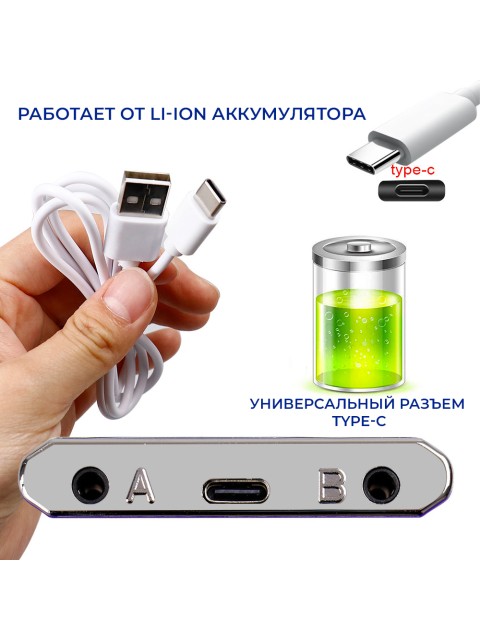 Массажер миостимулятор для тела FORTENGO EMS-400 2 канала, 24 программы, EMS/TENS, серебристый