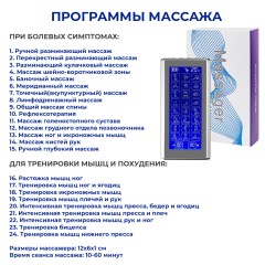Массажер миостимулятор для тела FORTENGO EMS-400 2 канала, 24 программы, EMS/TENS, серебристый