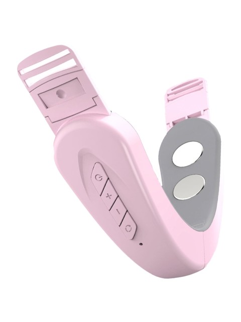 Массажер для подтяжки овала лица FORTENGO MPF-13 микротоковый, EMS, розовый