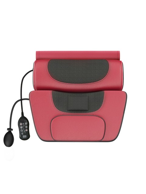 Массажная подушка для спины и шеи электрическая FORTENGO KZ0563 с подогревом и ароматерапией, 12/220В, красная
