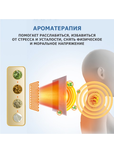 Массажная подушка для спины и шеи электрическая FORTENGO KZ0563 с подогревом и ароматерапией, 12/220В, красная