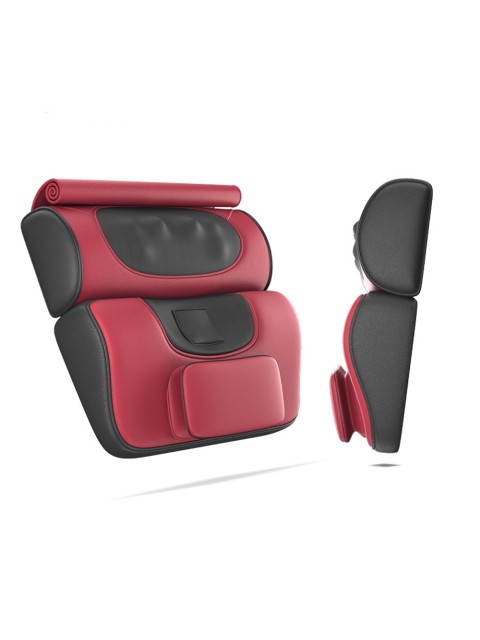 Массажная подушка для спины и шеи электрическая FORTENGO KZ0563 с подогревом и ароматерапией, 12/220В, красная