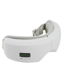 Очки массажер для глаз FORTENGO M078 с вибрацией, музыкой и подогревом, белые