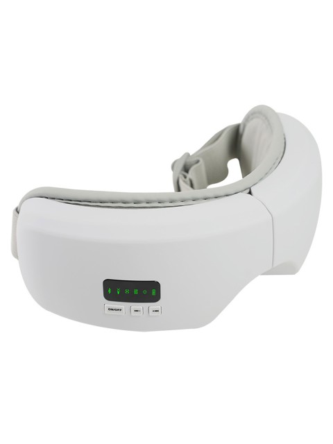 Очки массажер для глаз FORTENGO M078 с вибрацией, музыкой и подогревом, белые