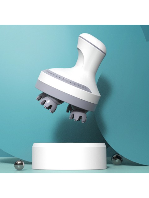 Массажер для головы FORTENGO MSG-015 электрический, роликовый, с 3D технологией, серый