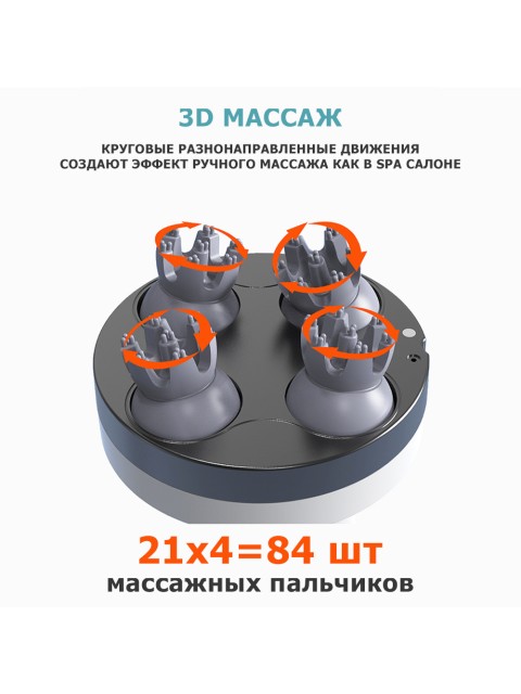 Массажер для головы FORTENGO MSG-015 электрический, роликовый, с 3D технологией, серый