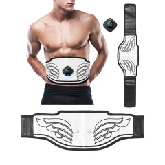 Пояс миостимулятор для тренировки пресса и похудения FORTENGO EMS-060, 12 программ, EMS, 110 см, черный