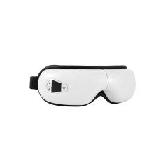 Очки массажер для глаз FORTENGO M085 с вибрацией, музыкой и подогревом, белые