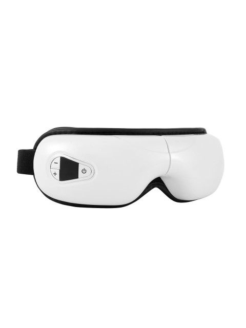 Очки массажер для глаз FORTENGO M085 с вибрацией, музыкой и подогревом, белые