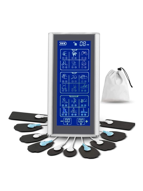 Массажер миостимулятор для тела FORTENGO EMS-450 2 канала, 36 программ, EMS/TENS, серебристый