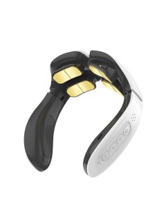 Массажер для шеи электрический, импульсный FORTENGO MSG-029, ИК прогрев, TENS/EMS, белый