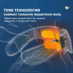 Массажер для шеи электрический, импульсный FORTENGO MSG-029, ИК прогрев, TENS/EMS, белый