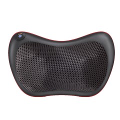 Массажная подушка для спины и шеи электрическая FORTENGO KZ0474 с подогревом, 12/220В, черная