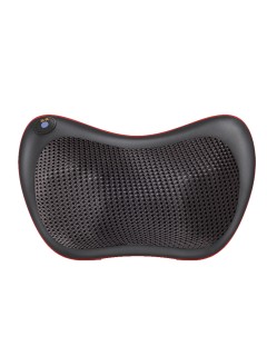 Массажная подушка для спины и шеи электрическая FORTENGO KZ0474 с подогревом, 12/220В, черная